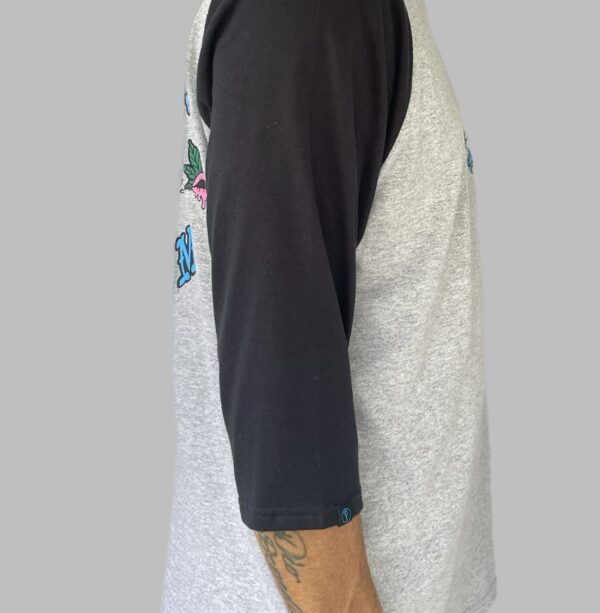 Men's Mushroom Cad 3/4 Long Sleeve Tee - Image 3