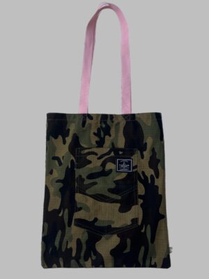 Womens Camo Pocket Tote Bag