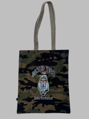 Womens Camo Vespa Italy Tote Bag