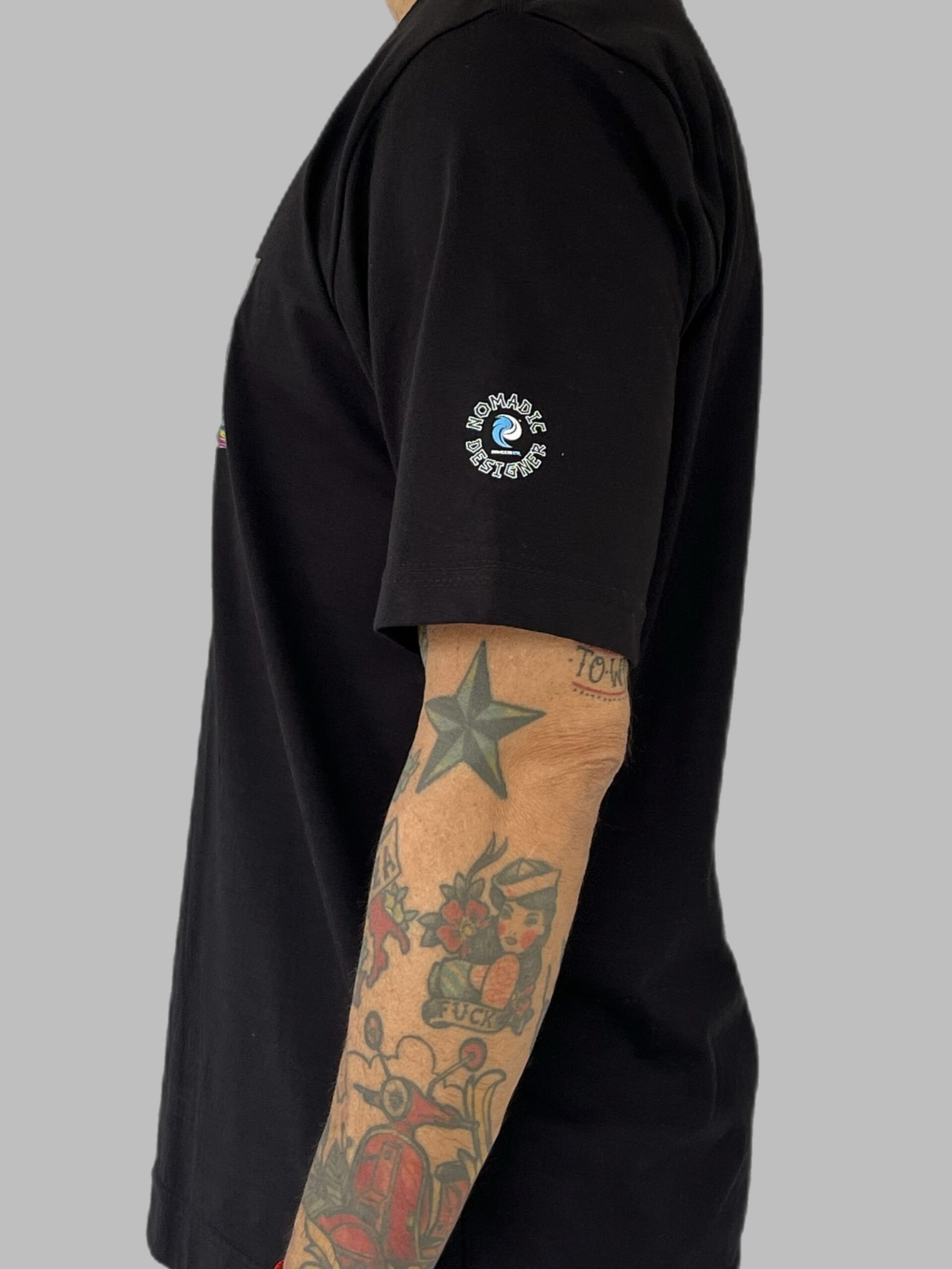 Men's Nomadic Designer Psychedelic Brand Short Sleeve Tee - Image 3