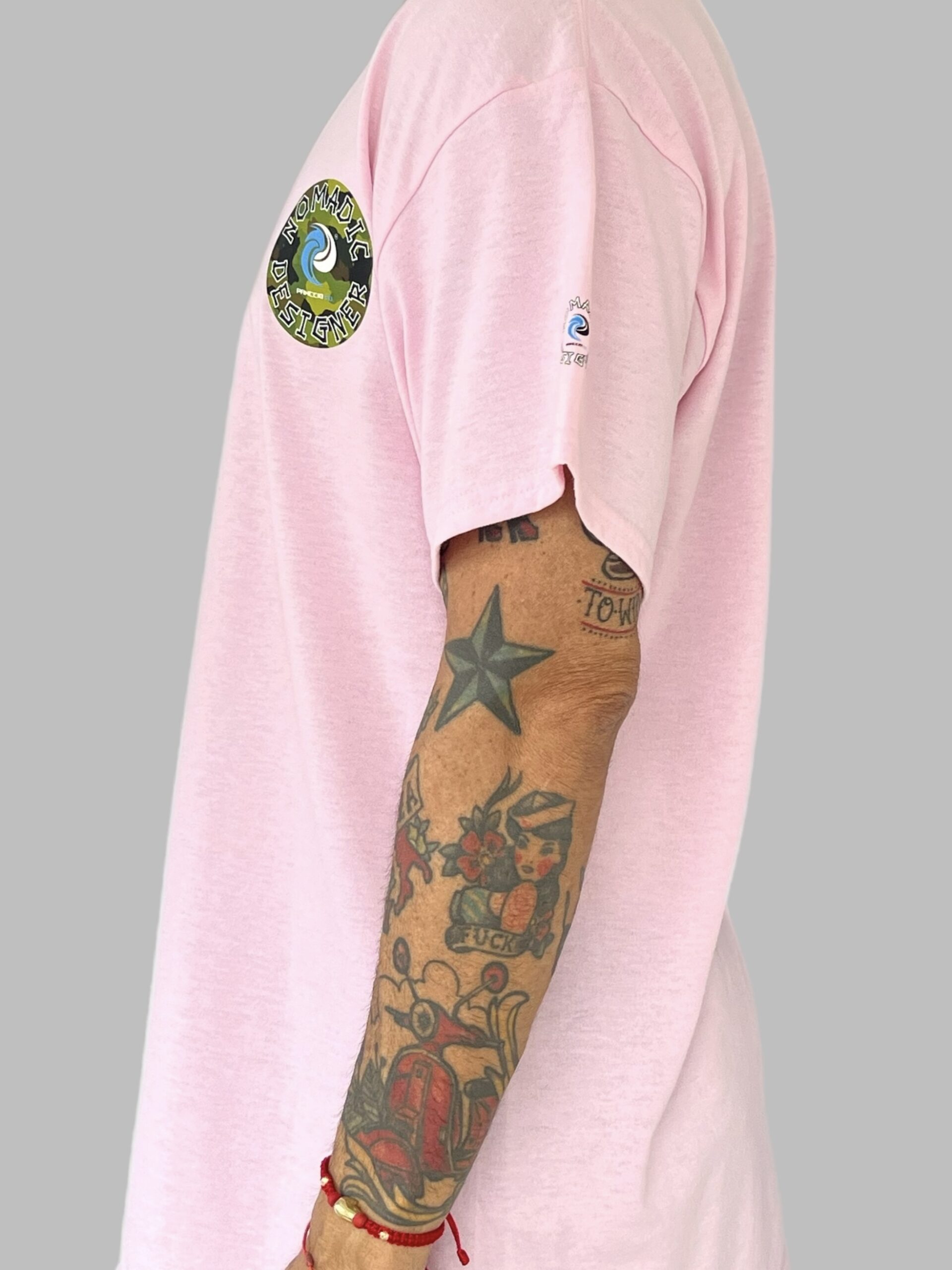 Men's Nomadic Designer Camo Circle Brand Short Sleeve Tee - Image 3