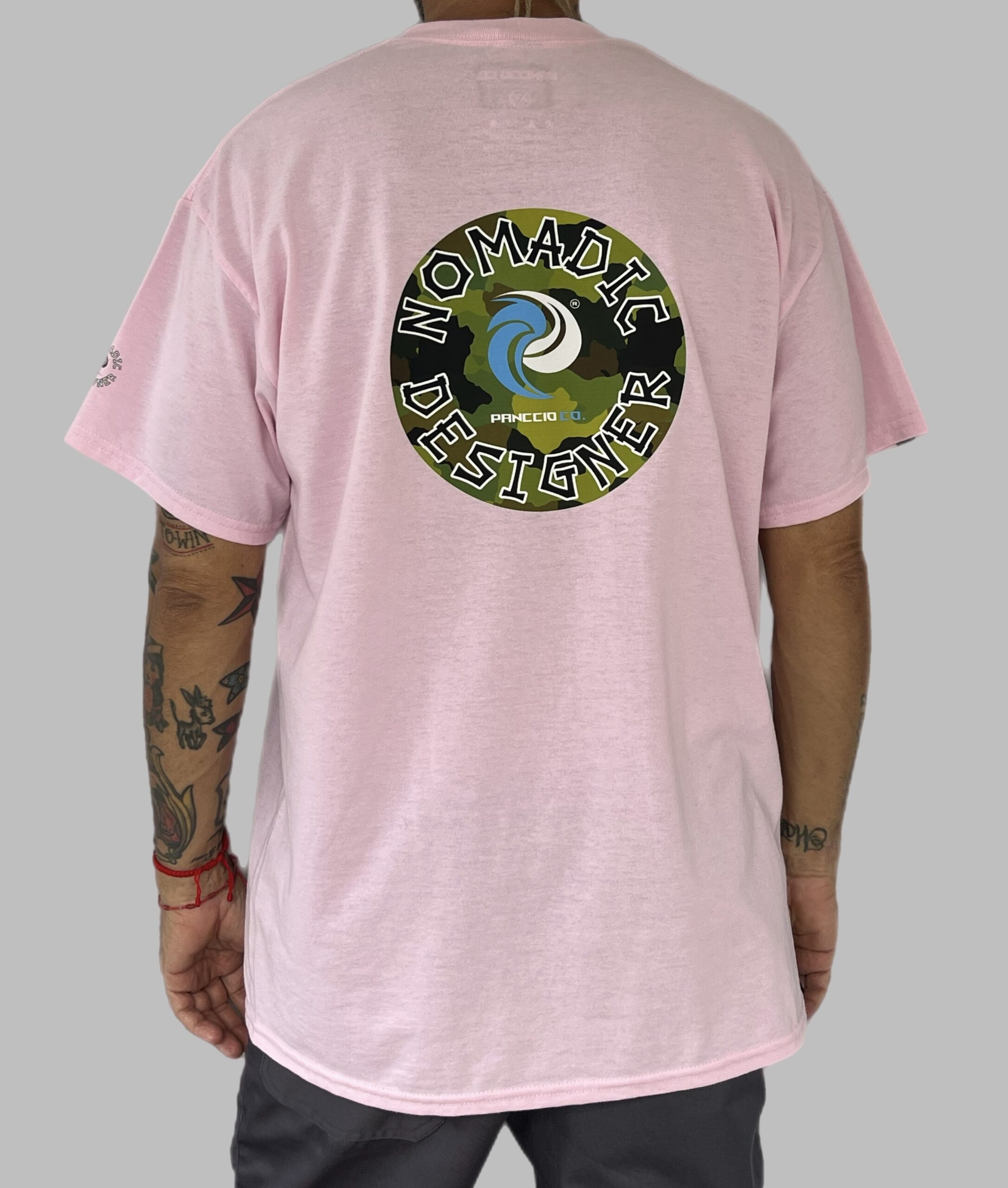 Men's Nomadic Designer Camo Circle Brand Short Sleeve Tee