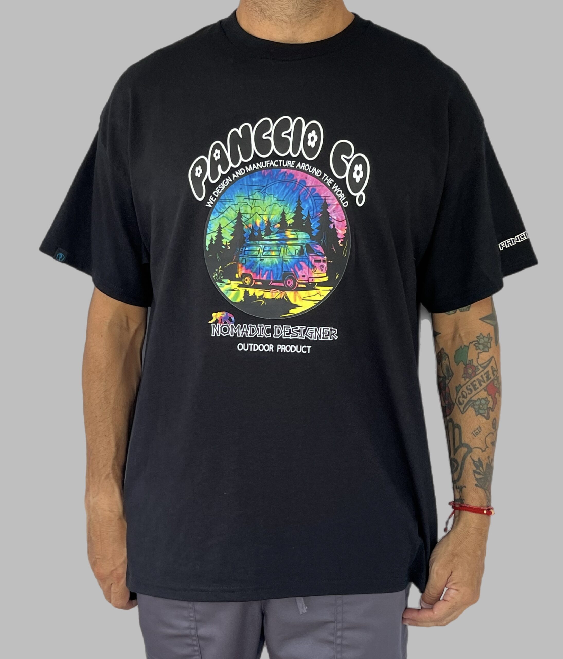 Men's Nomadic Designer Psychedelic Camper Life Short Sleeve Tee