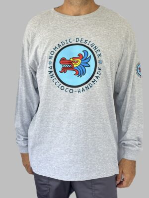 Men's Nomadic Designer Dragon Head Long Sleeve Tee