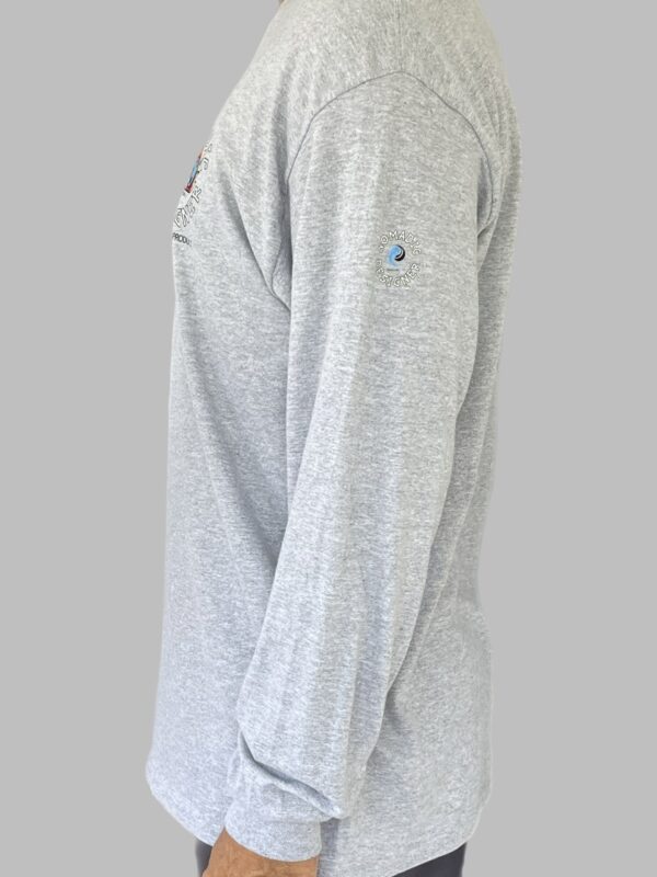 Men's Nomadic Designer Skull Helmet Fire Long Sleeve Tee - Image 3
