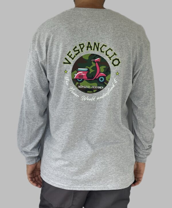 Men's Nomadic Designer Vespa Camo Long Sleeve Tee