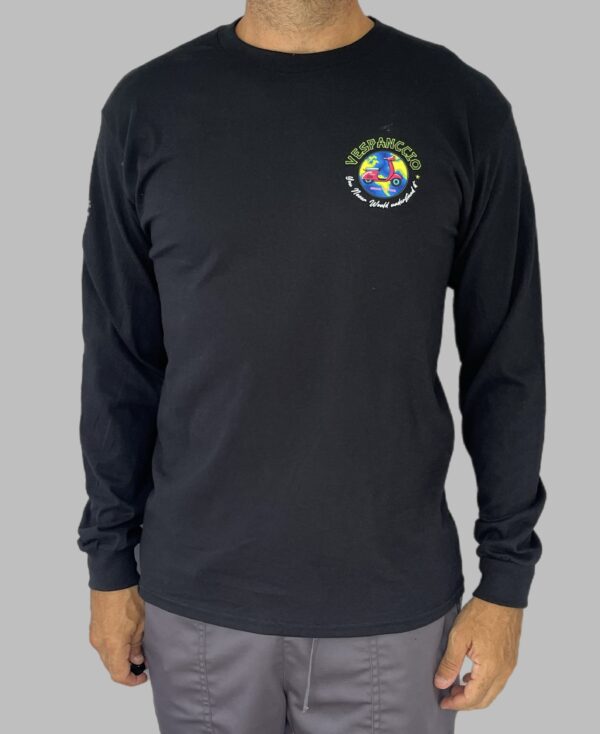 Men's Nomadic Designer Vespa World Long Sleeve Tee - Image 2