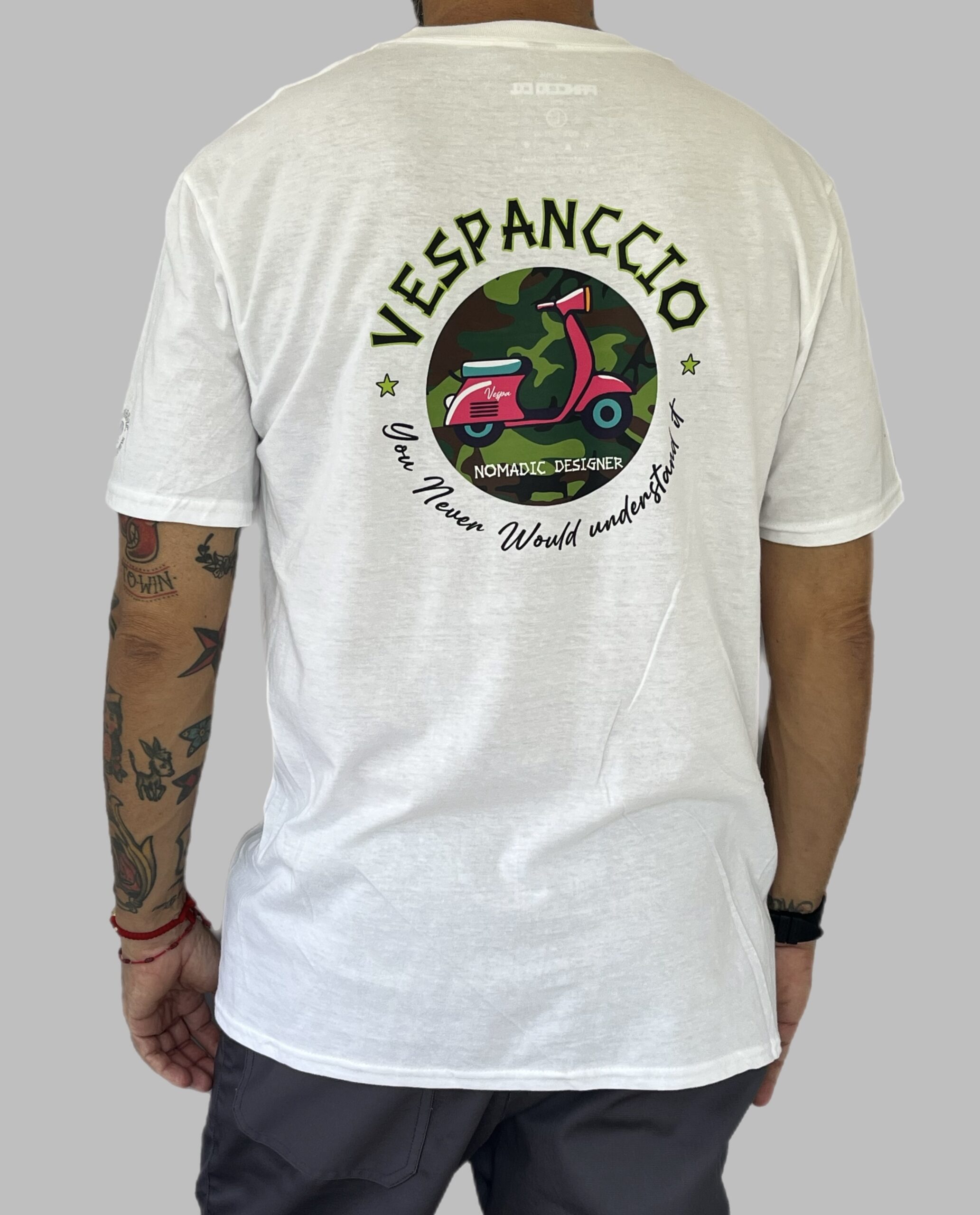 Men's Nomadic Designer Vespa Camo Short Sleeve Tee