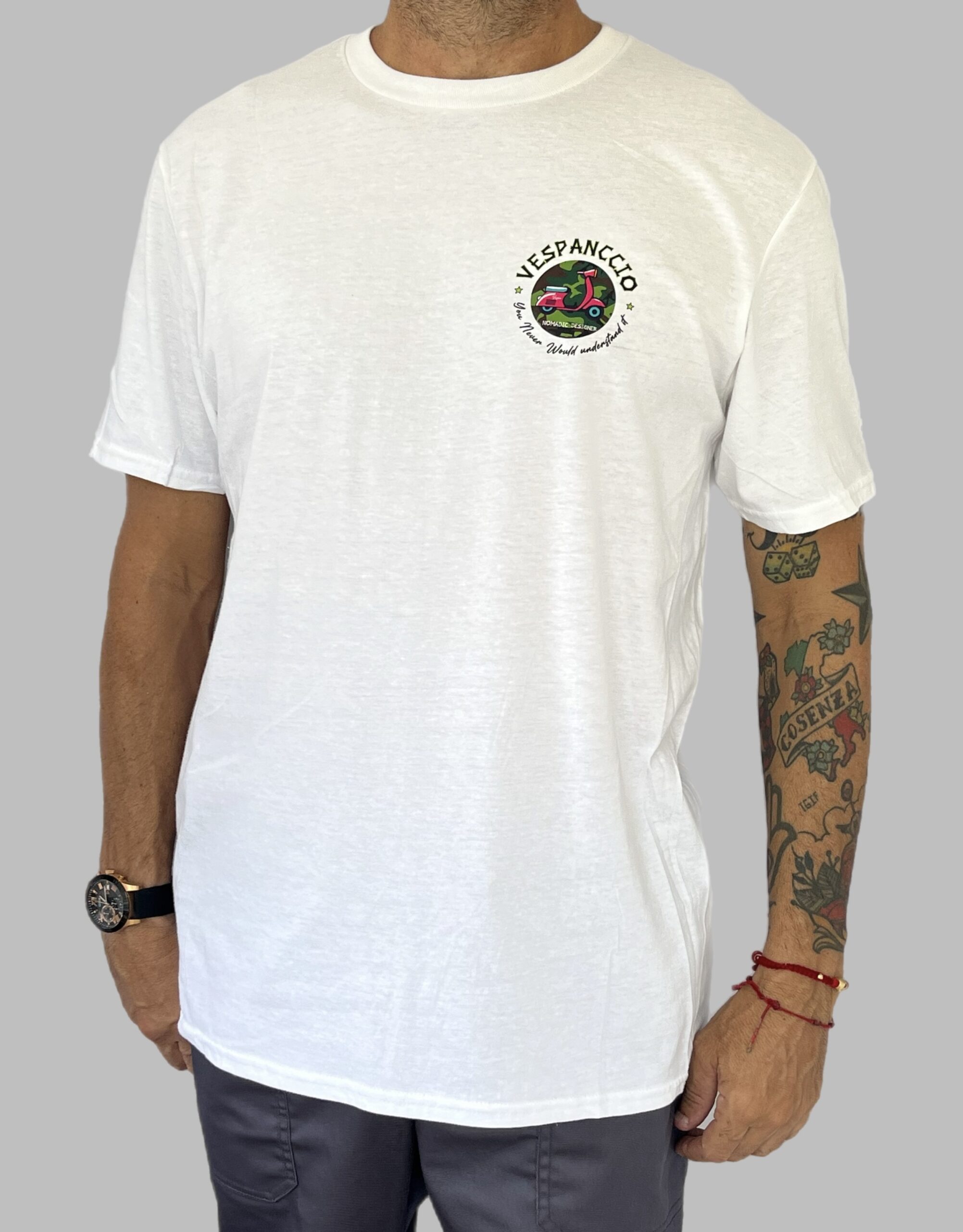 Men's Nomadic Designer Vespa Camo Short Sleeve Tee - Image 2