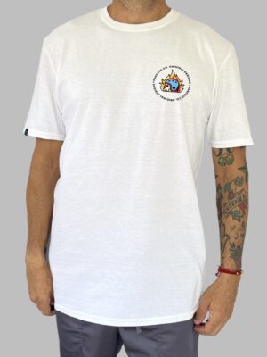 Men's Nomadic Designer Skull Helmet Fire Short Sleeve Tee