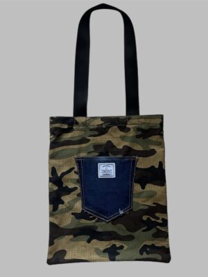 Womens Camo Pocket Tote Bag