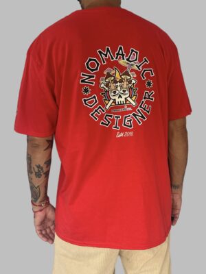 Men's Nomadic Designer Mushroom skull Sleeve Tee