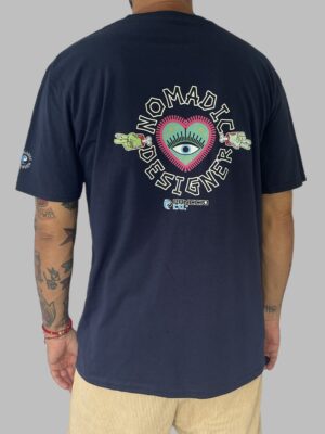 Men's Nomadic Designer Eye Heart Sleeve Tee