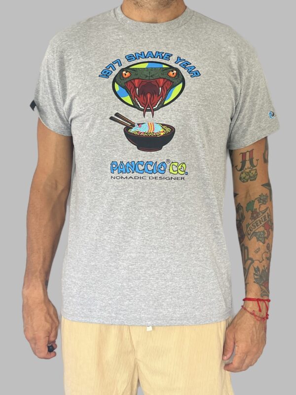 Men's Nomadic Designer Snake Year Noodles Sleeve Tee