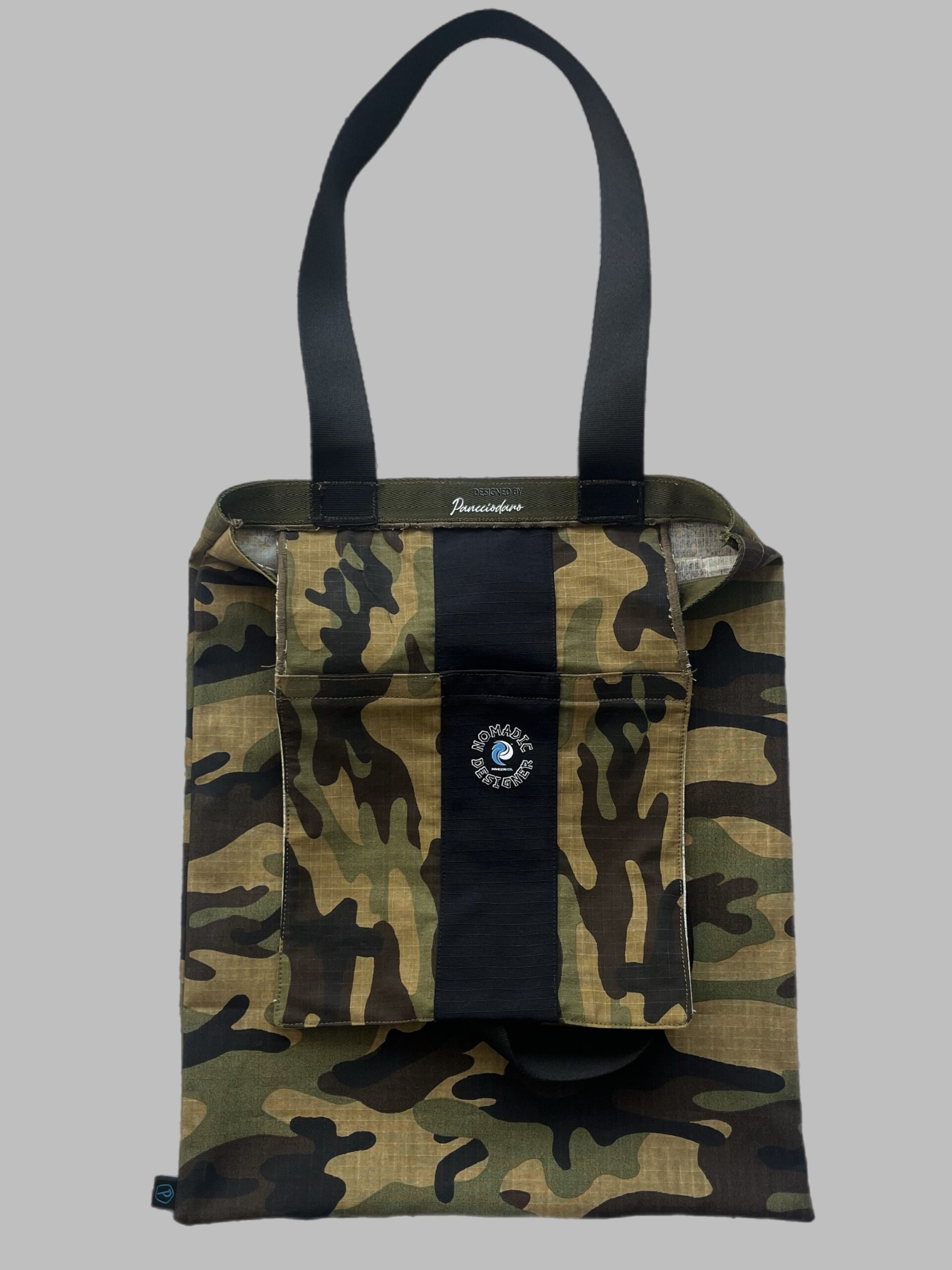 Womens Military Pocket Tote Bag - Image 3