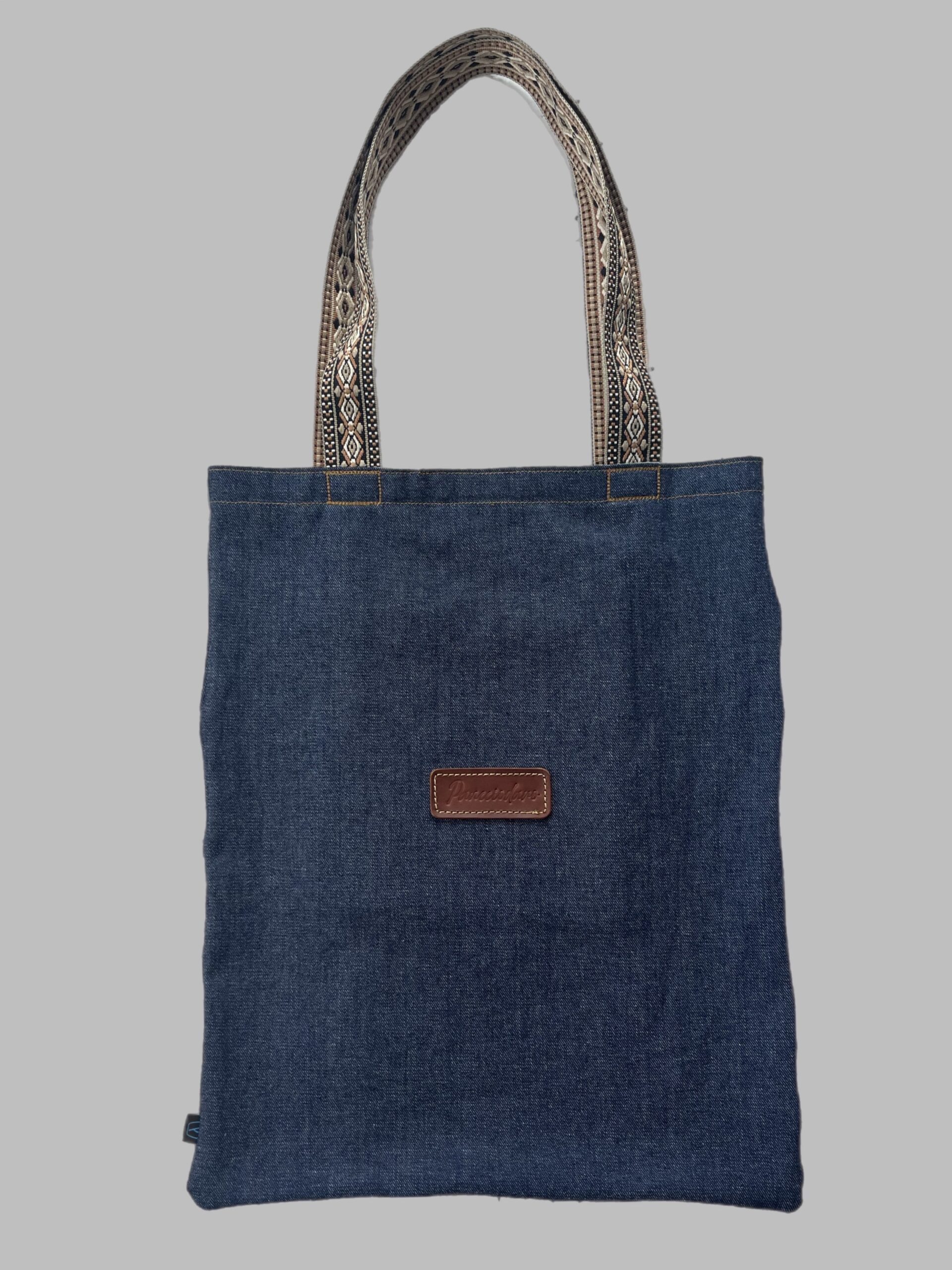 Womens Navy Jeans Native Pocket Tote Bag - Image 3